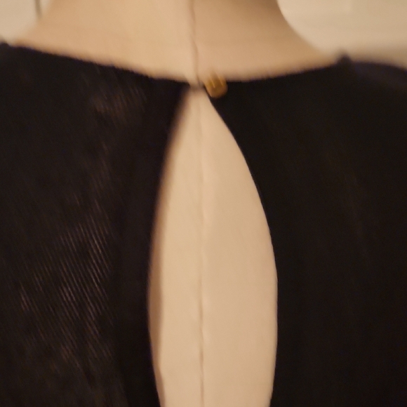 ULLA JOHNSON Smocked Black Sleeveless DRESS MIDI Sheer Back Raw Edge Women’s 8 - Picture 10 of 11